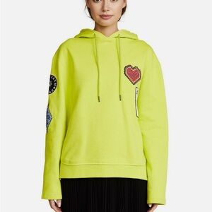 Opening ceremony acid green  Graphic patchwork Hoodie